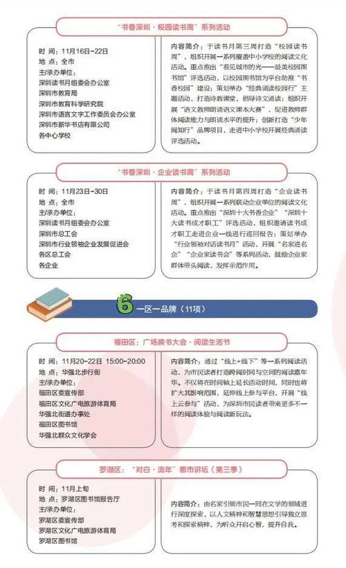 2020深圳读书月重点主题活动名单一览