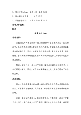 宿舍文化节策划书(修改)